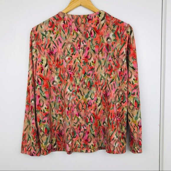 TanJay Multicolor zip up Jacket women size PM - Picture 9 of 12